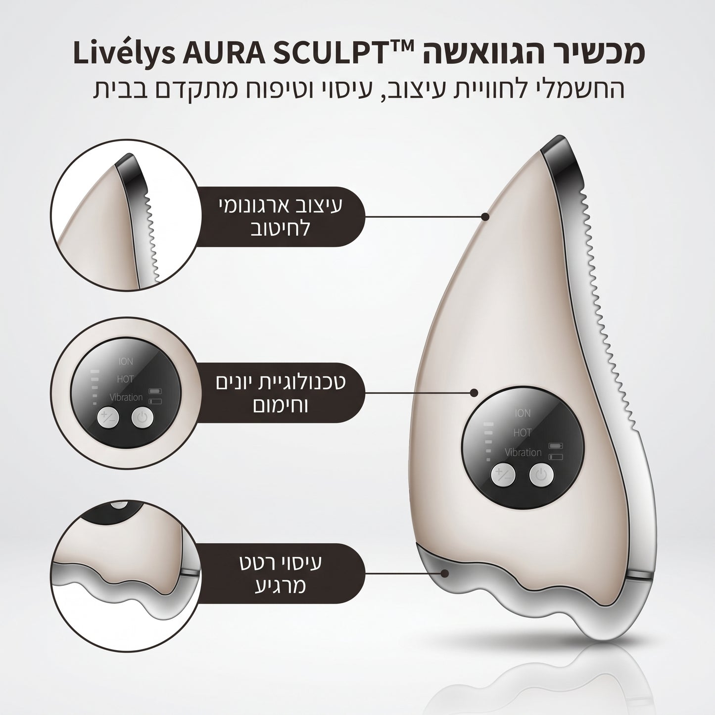 Livélys AURA SCULPT™  מכשיר גוואשה חשמלי